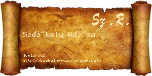 Székely Róza névjegykártya