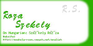 roza szekely business card